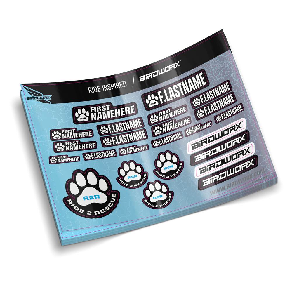 RIDE 2 RESCUE Custom Name ID Kit