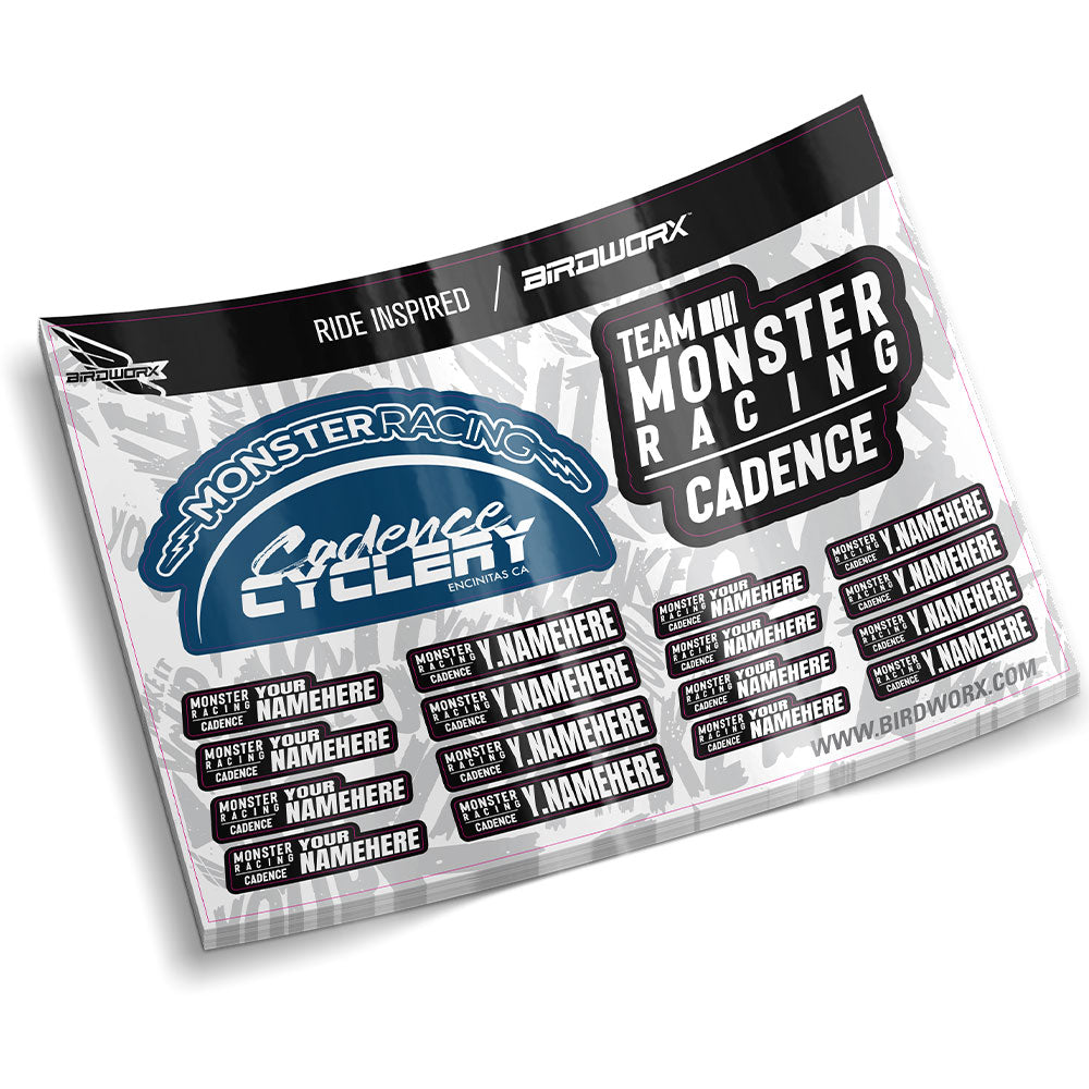 Monster Racing / Cadence Cyclery Custom Name ID Kit