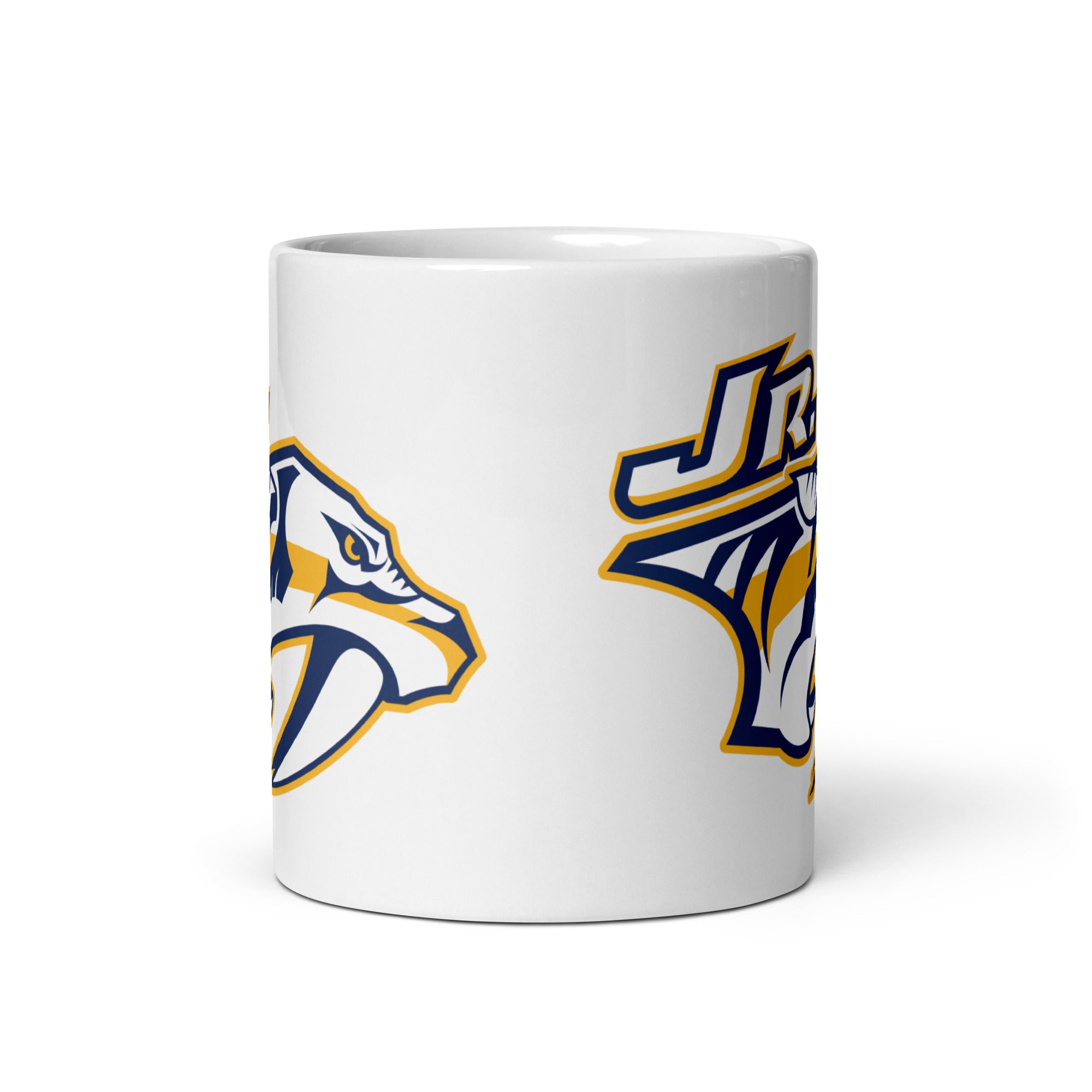 JR Preds White glossy mug