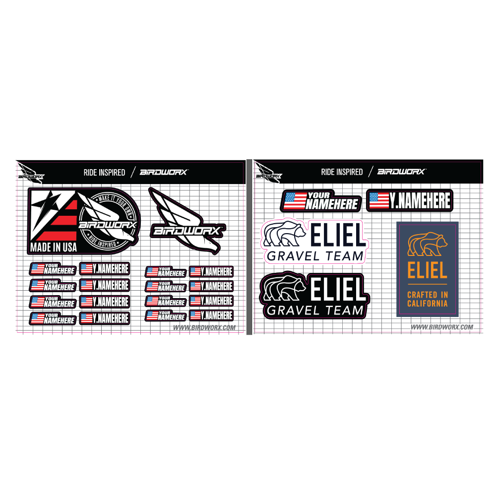 2023 ELIEL GRAVEL TEAM NAME PLATES