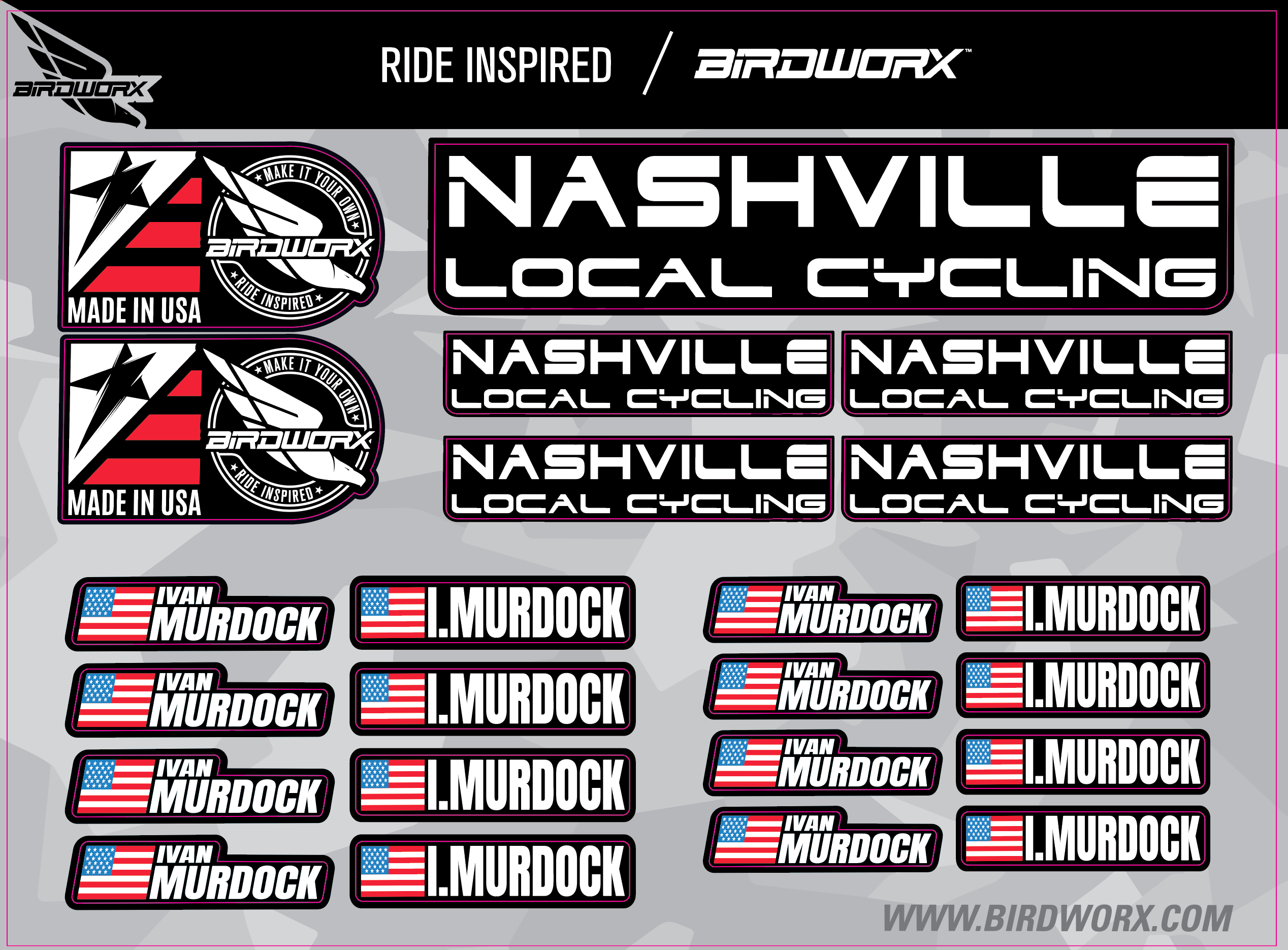 Nashville Cycling | Name Plates