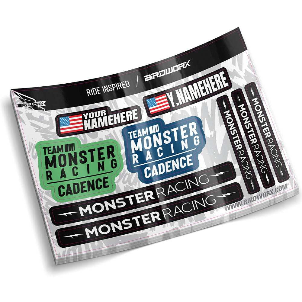 Monster Racing / Cadence Cyclery Custom Name ID Kit