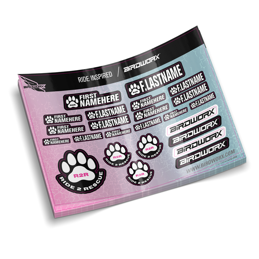 RIDE 2 RESCUE Custom Name ID Kit