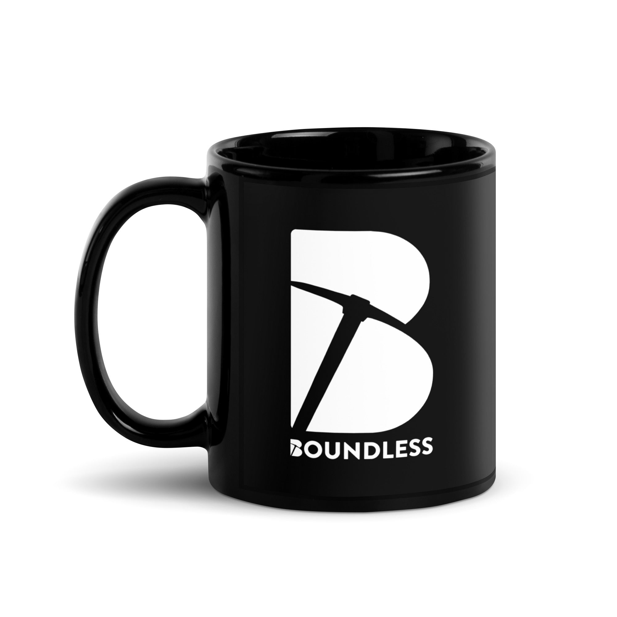 BOUNDLESS Black Glossy Mug