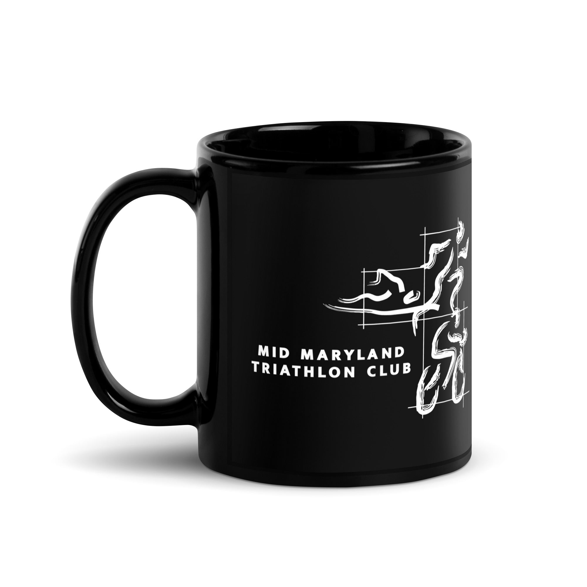 MID MARYLAND TRI CLUB Black Glossy Mug