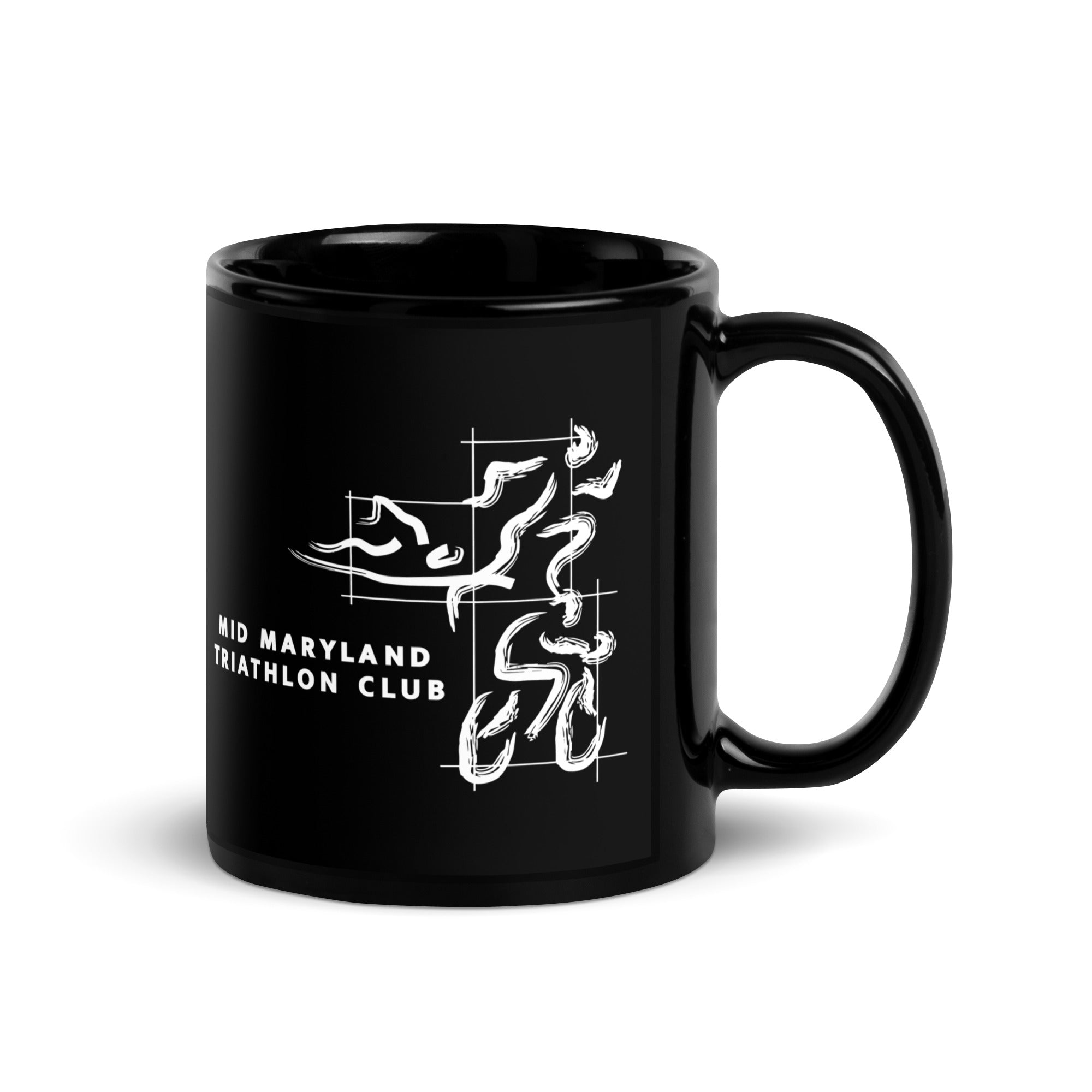 MID MARYLAND TRI CLUB Black Glossy Mug